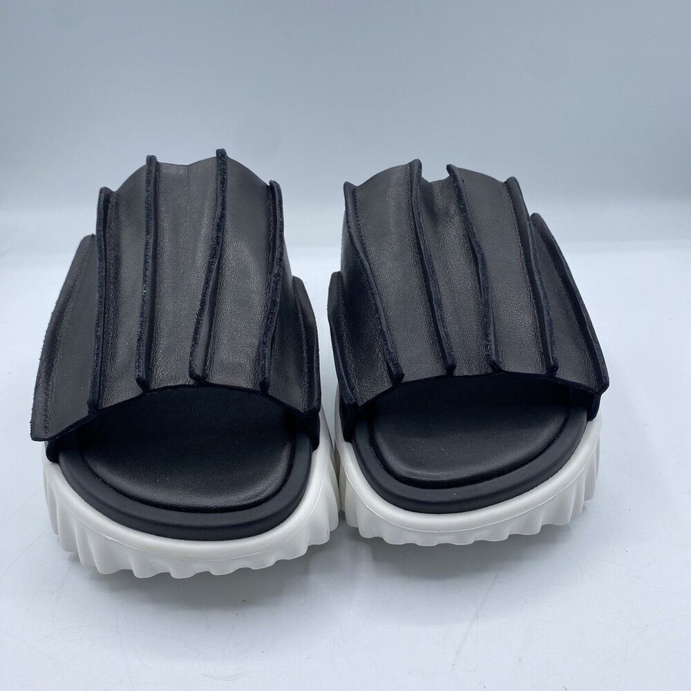 4ccccees Free People Waffo Pleats Thank You Platform Slides US6.5 EU37 Boho NWOB